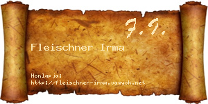 Fleischner Irma névjegykártya