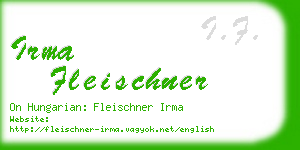 irma fleischner business card